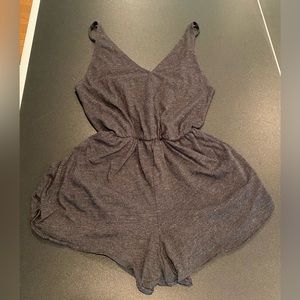 XS Charcoal PINK romper. Super soft! 60% cotton/40% polyester.